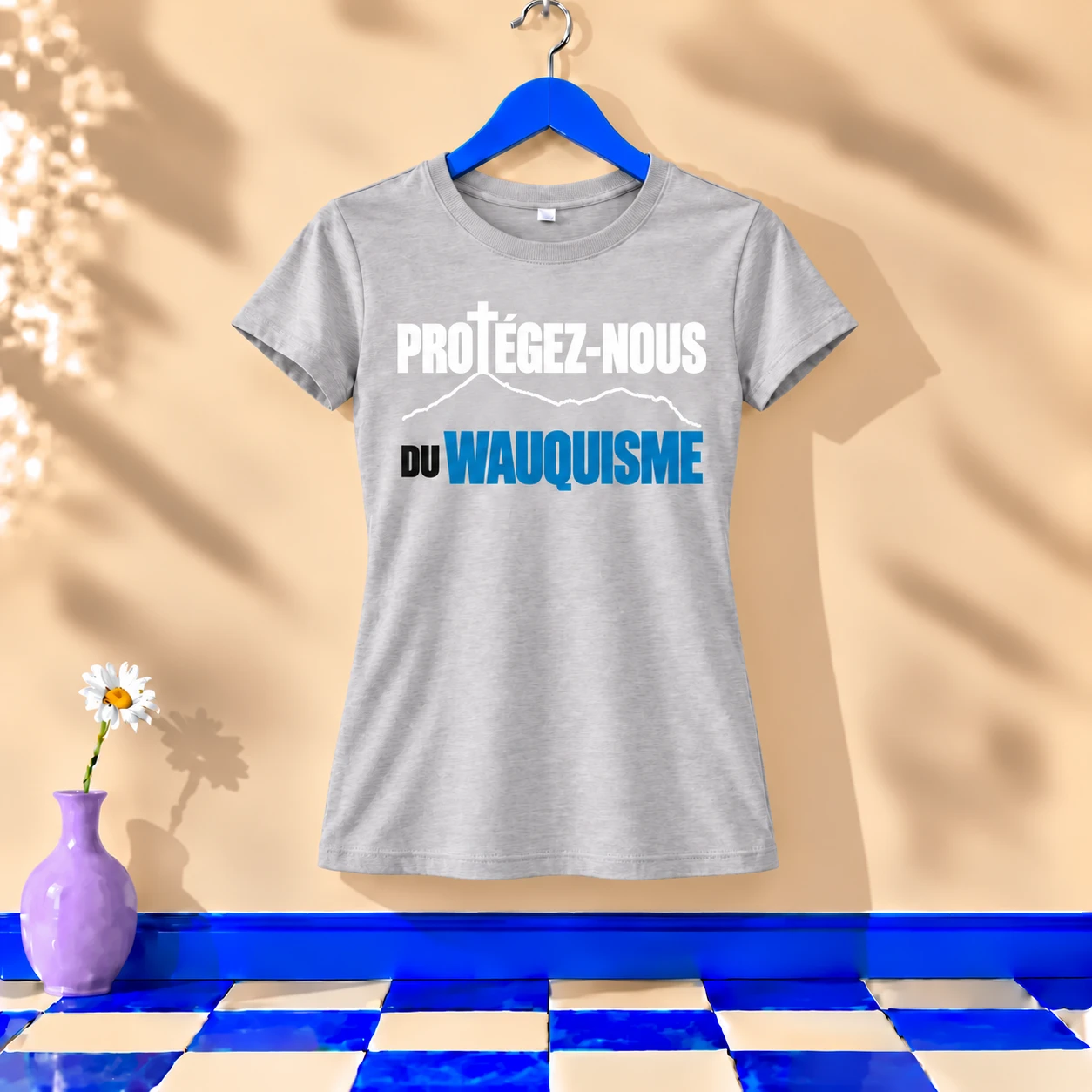 Tee shirt femme Protégez-nous du Waukisme