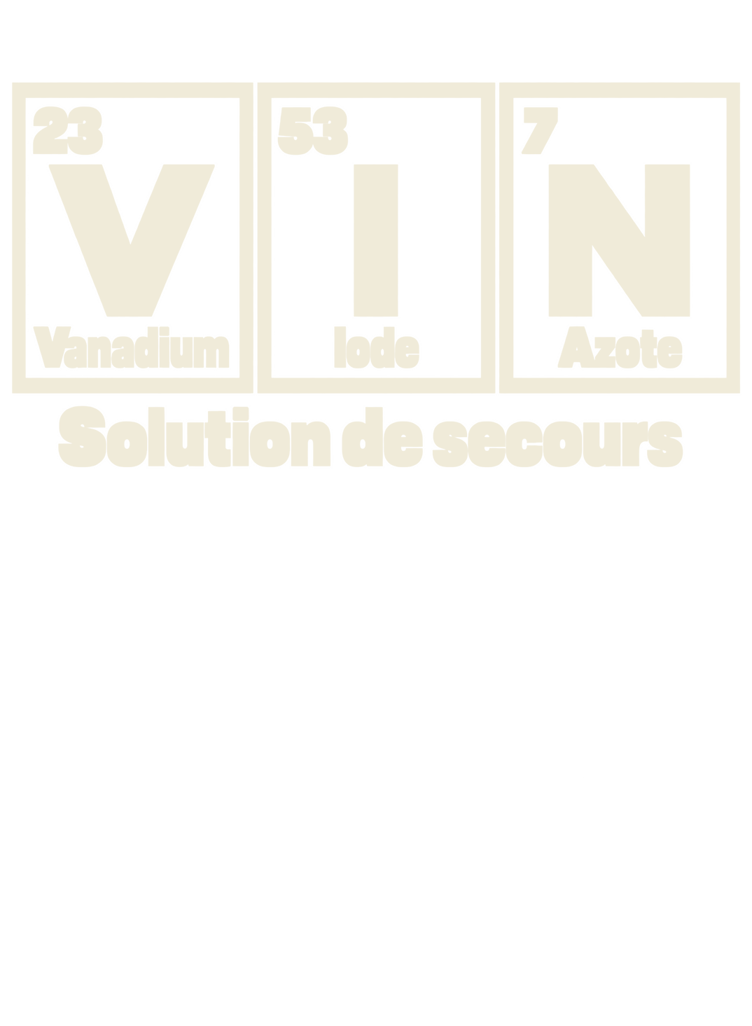 Vin - Solution de secours — impression A4